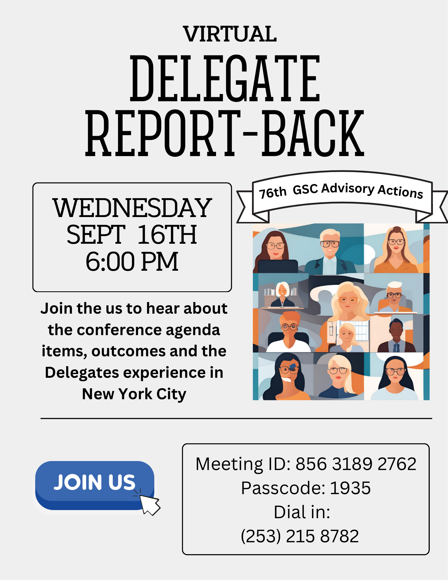 Virtual Delegate Report Back